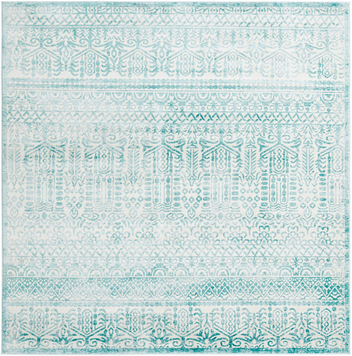 Metro Heights Collection Area Rug -  Chelsea Square Teal  lifestyle 94