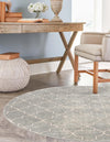 Metro Heights Collection Area Rug -  Gramercy Round Gray  lifestyle 46