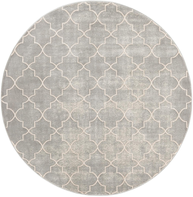 Metro Heights Collection Area Rug -  Gramercy Round Gray  lifestyle 36