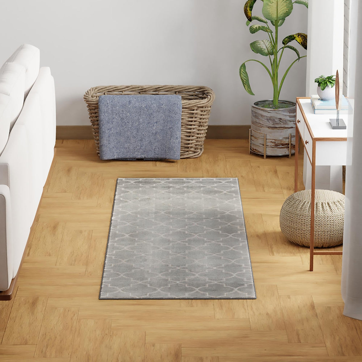 Metro Heights Collection Area Rug -  Gramercy Runner Gray  lifestyle 109