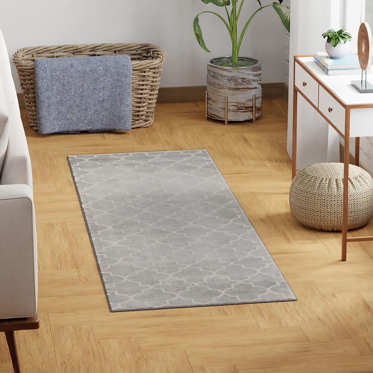 Metro Heights Collection Area Rug -  Gramercy Runner Gray  lifestyle 113