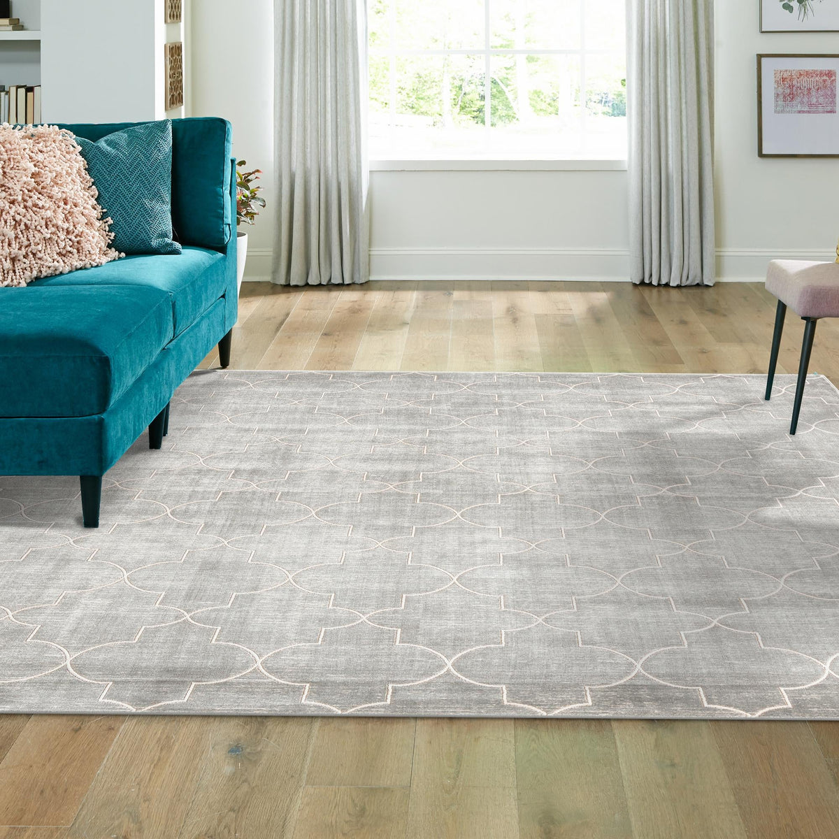 Metro Heights Collection Area Rug -  Gramercy Square Gray  lifestyle 111