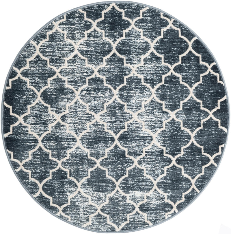 Metro Heights Collection Area Rug -  Gramercy Round Navy Blue  lifestyle 39