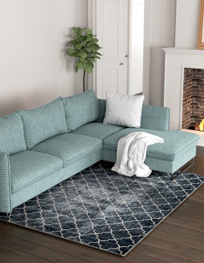 Metro Heights Collection Area Rug -  Gramercy Rectangle Navy Blue  lifestyle 8