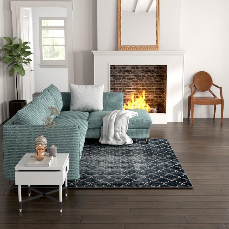 Metro Heights Collection Area Rug -  Gramercy Rectangle Navy Blue  lifestyle 35