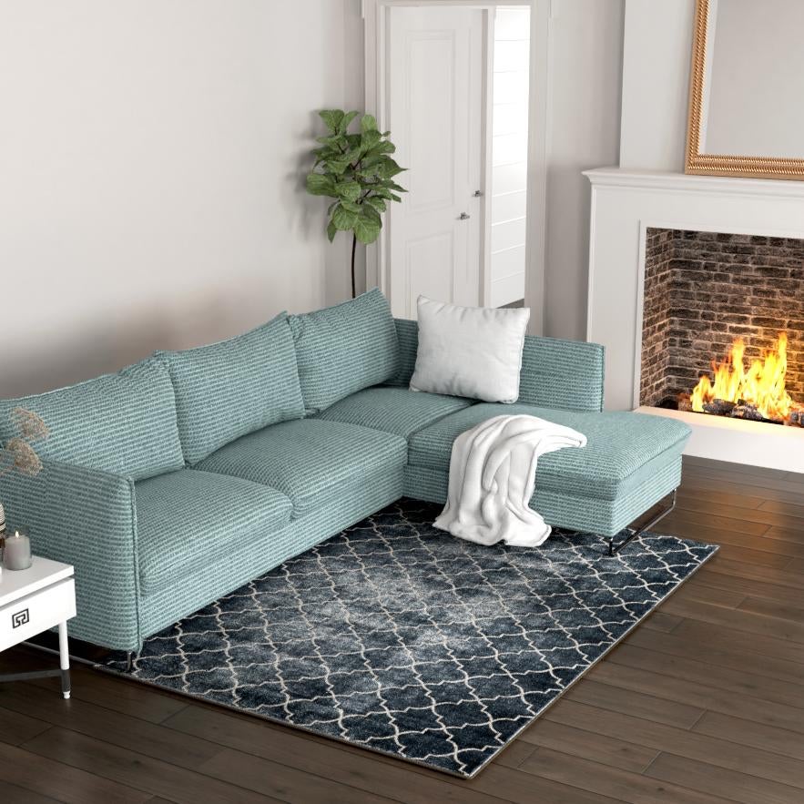 Metro Heights Collection Area Rug -  Gramercy Rectangle Navy Blue  lifestyle 38