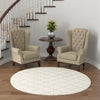 Metro Heights Collection Area Rug -  Gramercy Round White  lifestyle 93
