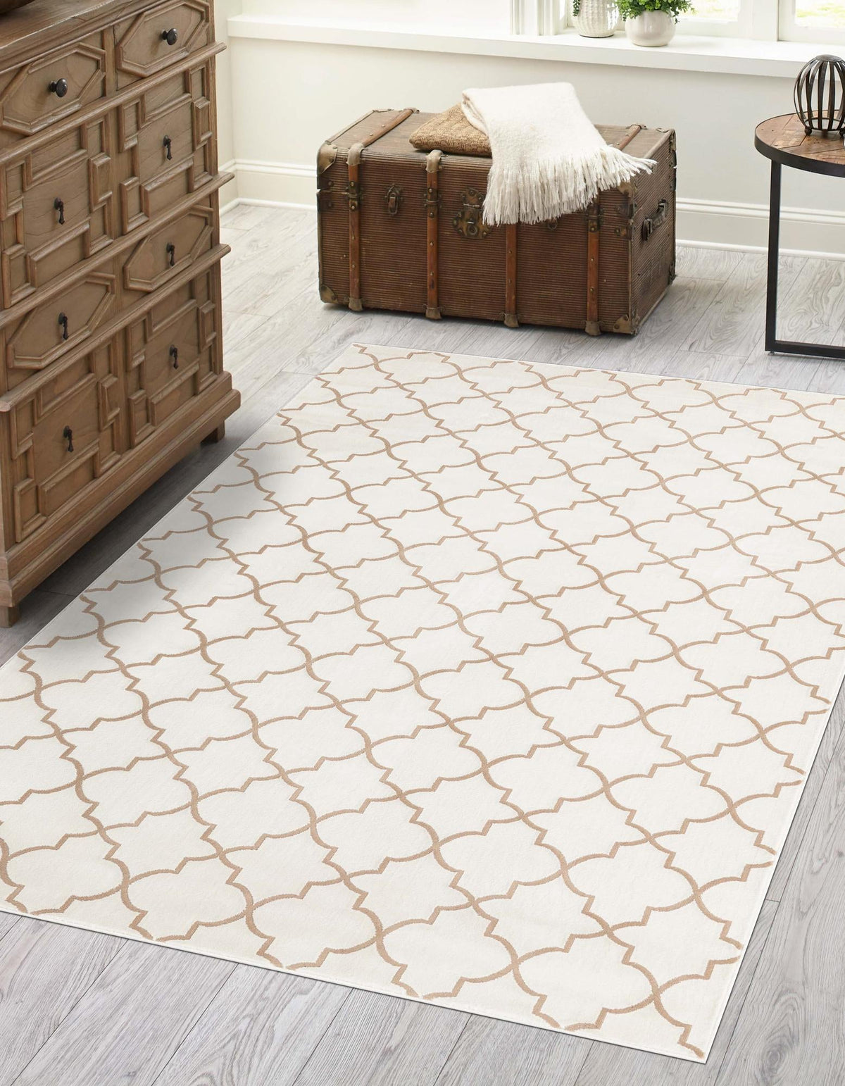 Metro Heights Collection Area Rug -  Gramercy Rectangle White  lifestyle 4