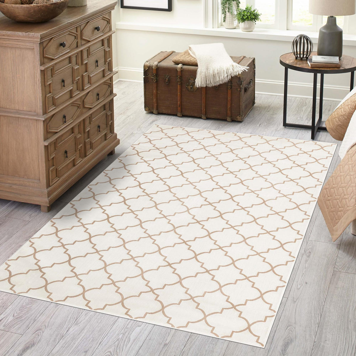 Metro Heights Collection Area Rug -  Gramercy Rectangle White  lifestyle 32