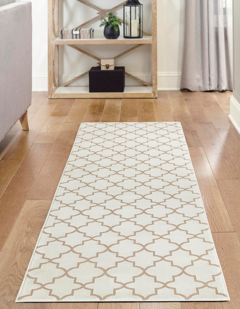 Metro Heights Collection Area Rug -  Gramercy Runner White  lifestyle 50