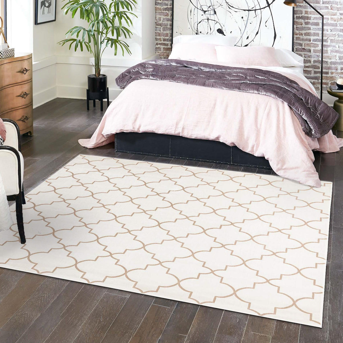 Metro Heights Collection Area Rug -  Gramercy Square White  lifestyle 94