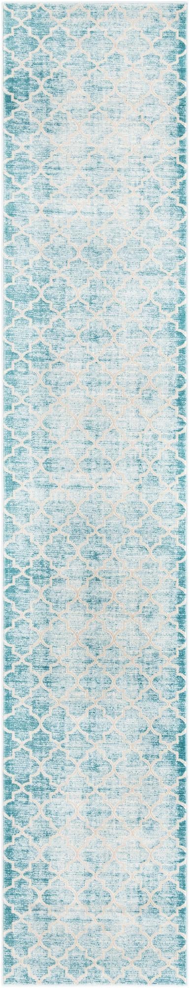 Metro Heights Collection Area Rug -  Midtown Runner Teal  lifestyle 16