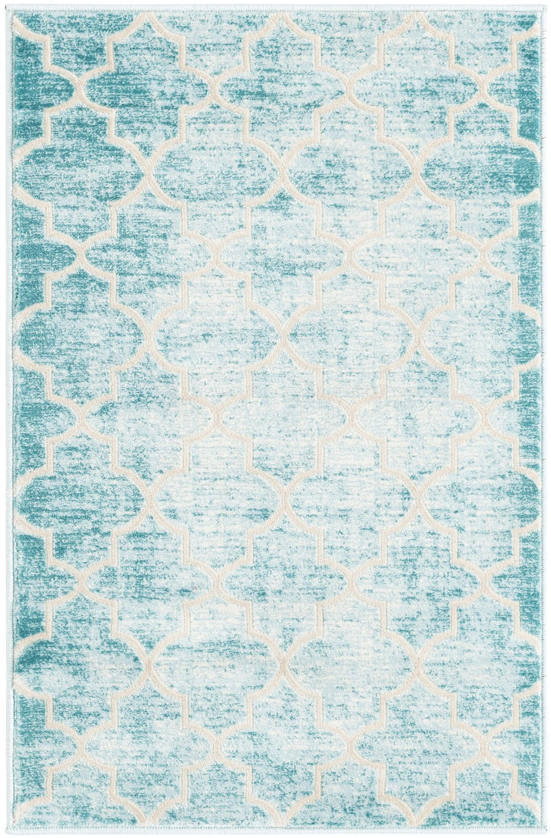 Metro Heights Collection Area Rug -  Midtown Rectangle Teal Main
