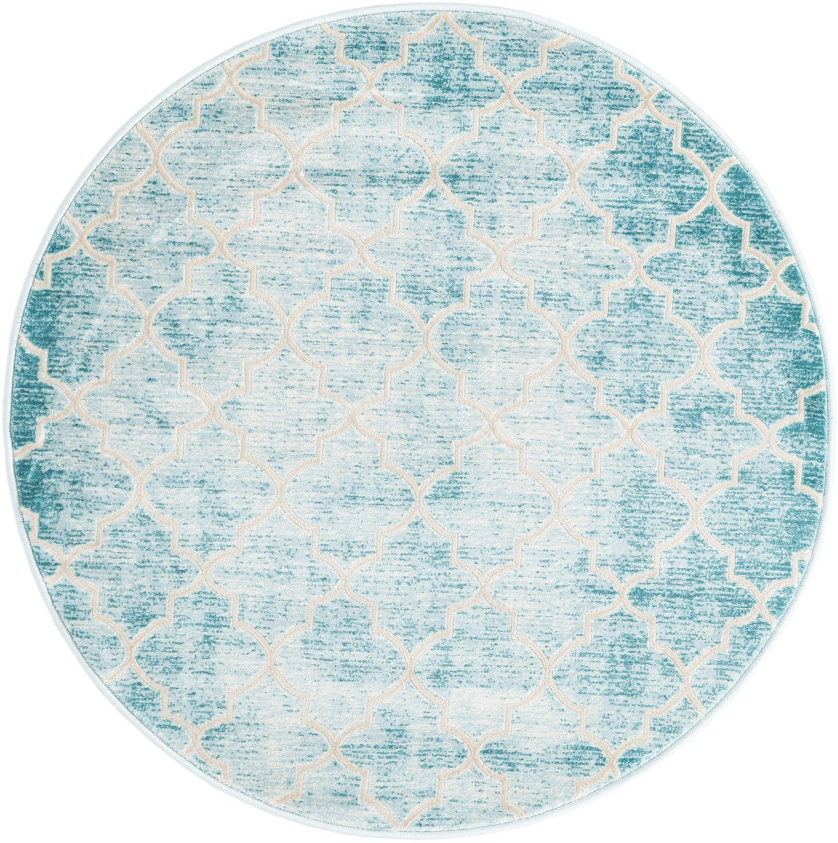 Metro Heights Collection Area Rug -  Midtown Round Teal  lifestyle 17