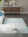 Metro Heights Collection Area Rug -  Midtown Rectangle Teal  lifestyle 2