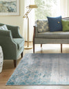 Metro Heights Collection Area Rug -  Midtown Rectangle Teal  lifestyle 4