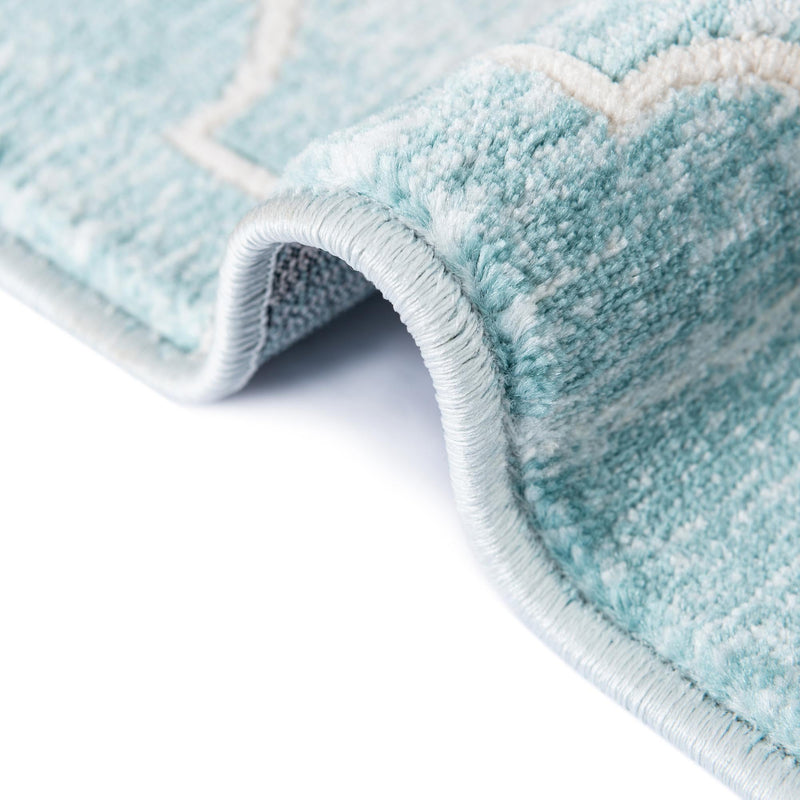 Metro Heights Collection Area Rug -  Midtown Rectangle Teal  lifestyle 9