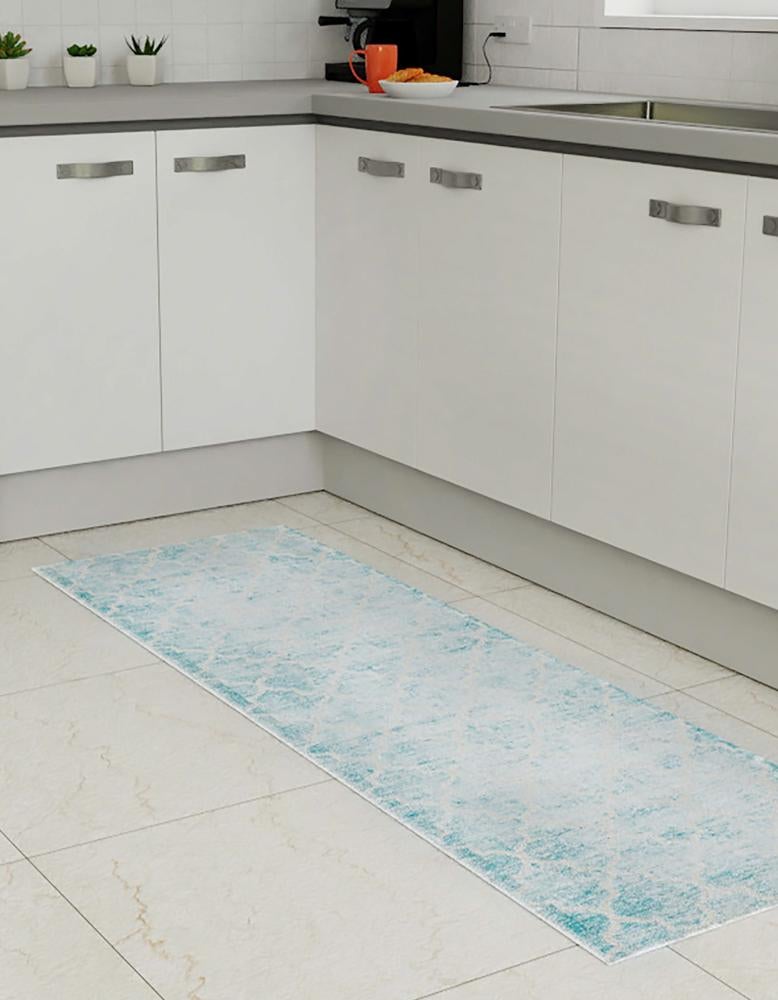 Metro Heights Collection Area Rug -  Midtown Runner Teal  lifestyle 22