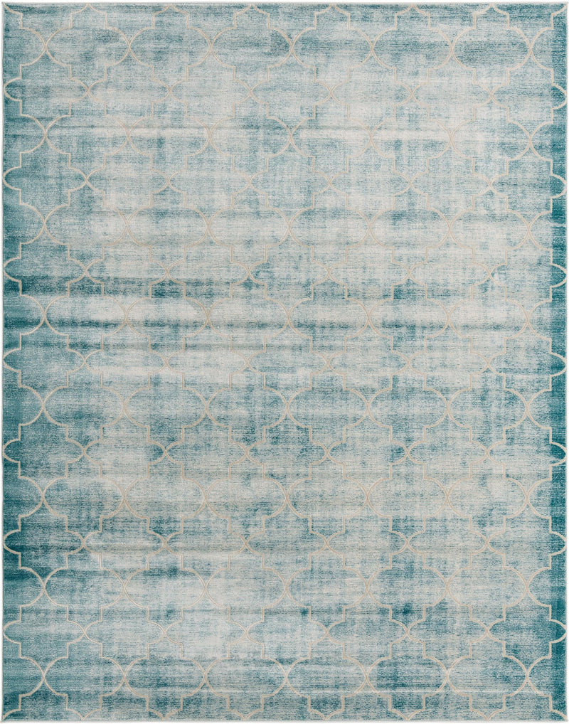 Metro Heights Collection Area Rug -  Midtown Rectangle Teal  lifestyle 2