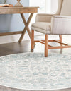 Metro Heights Collection Area Rug -  Astoria Round Teal  lifestyle 33