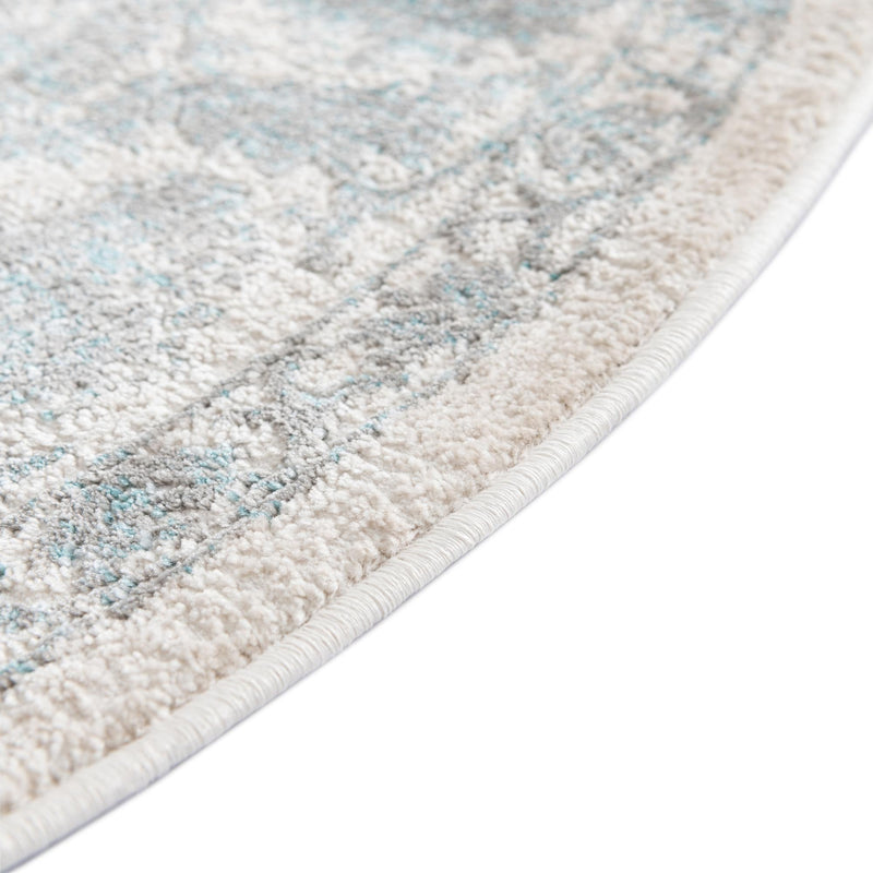 Metro Heights Collection Area Rug -  Astoria Round Teal  lifestyle 51
