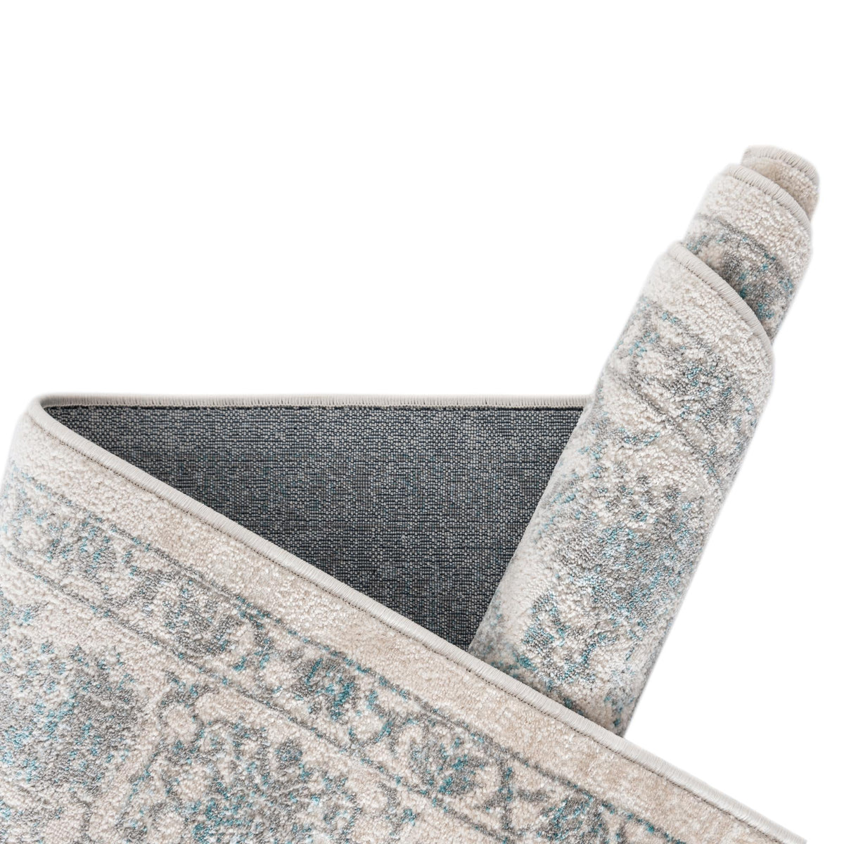 Metro Heights Collection Area Rug -  Astoria Round Teal  lifestyle 75