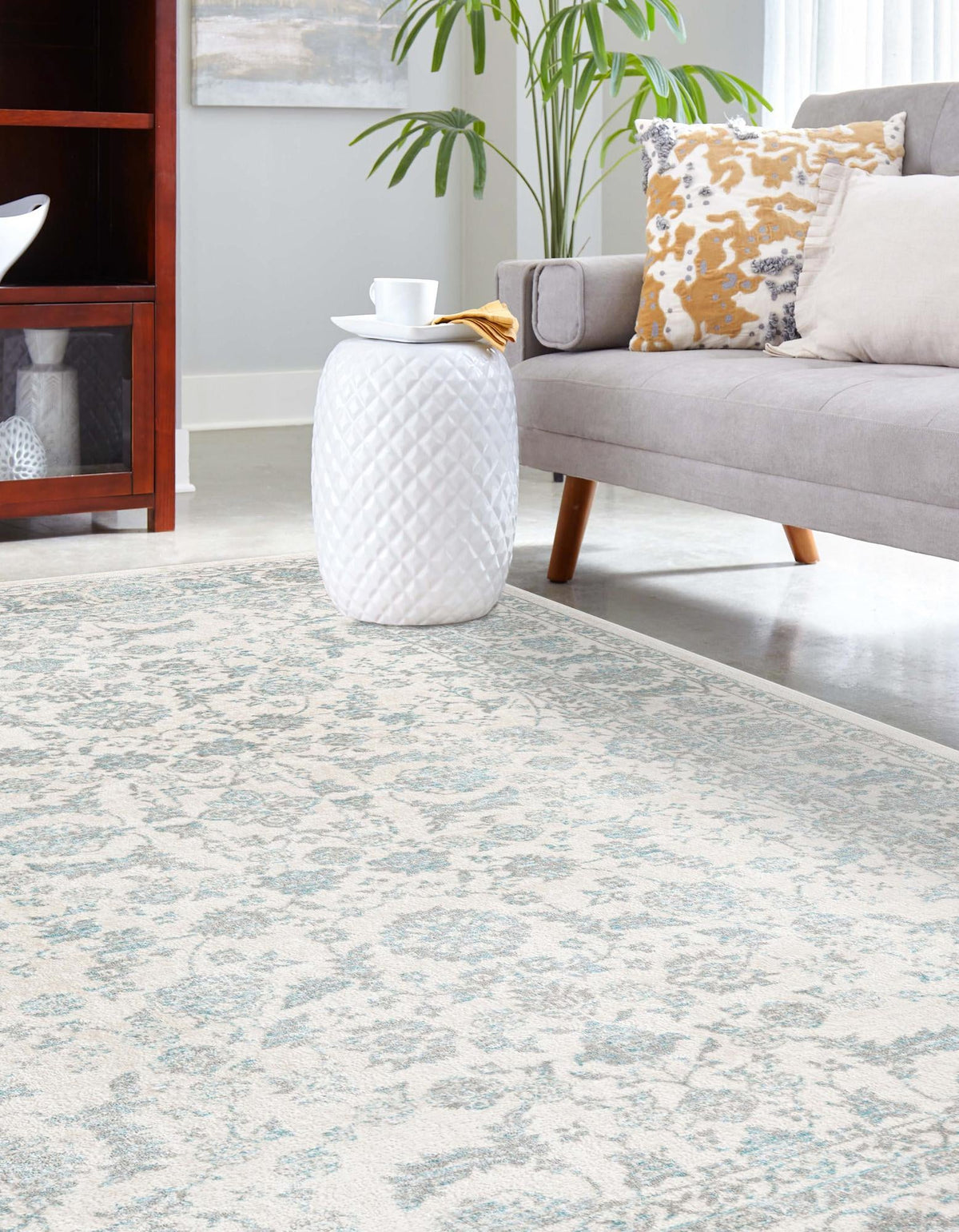 Metro Heights Collection Area Rug -  Astoria Rectangle Teal  lifestyle 7
