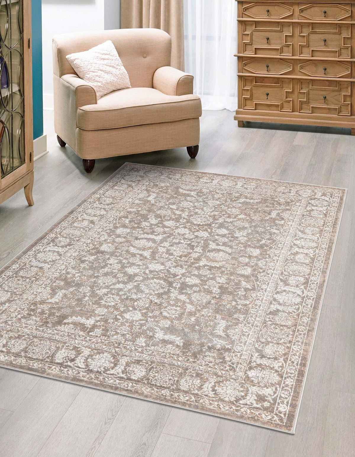 Metro Heights Collection Area Rug -  Astoria Rectangle Gray  lifestyle 5