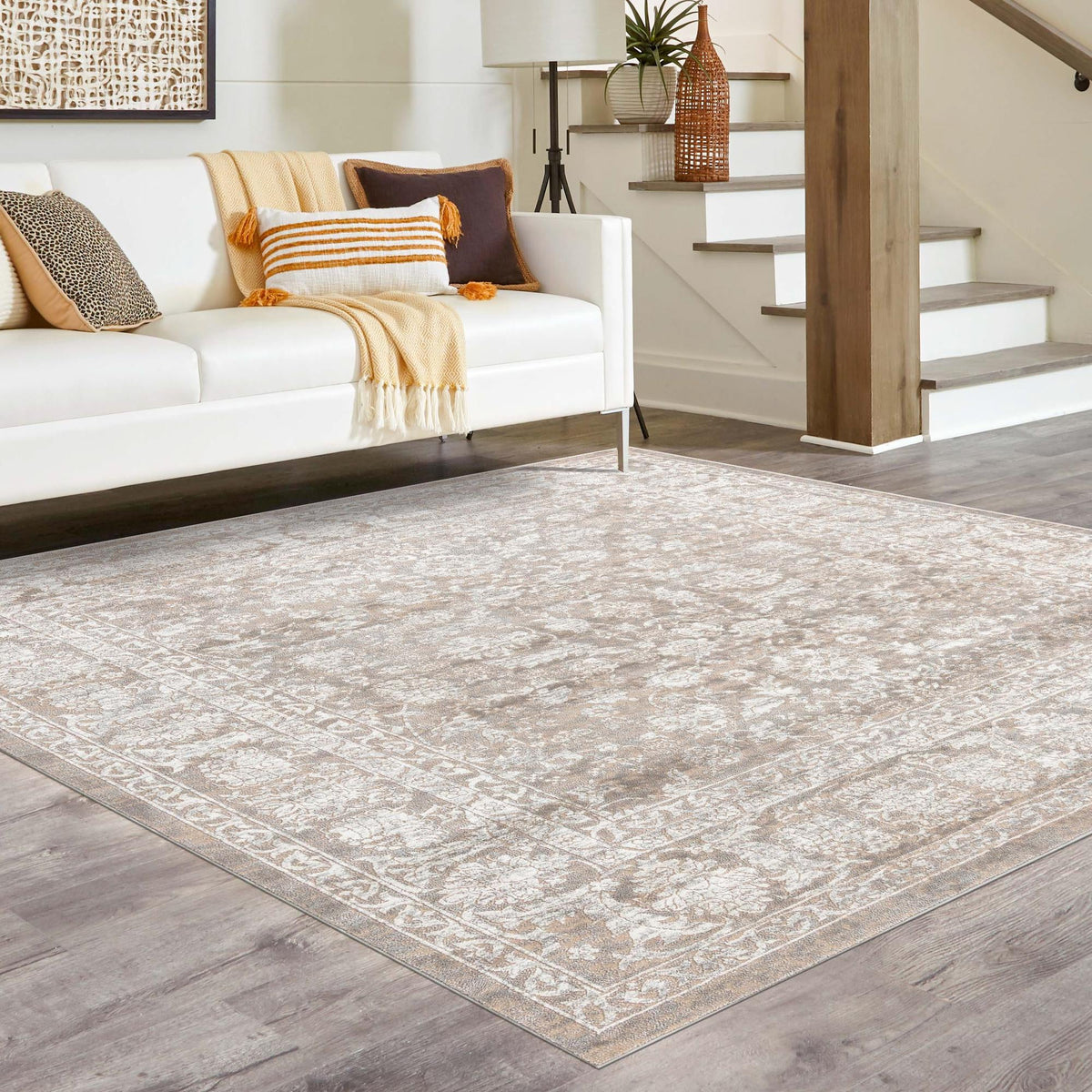 Metro Heights Collection Area Rug -  Astoria Square Gray  lifestyle 93