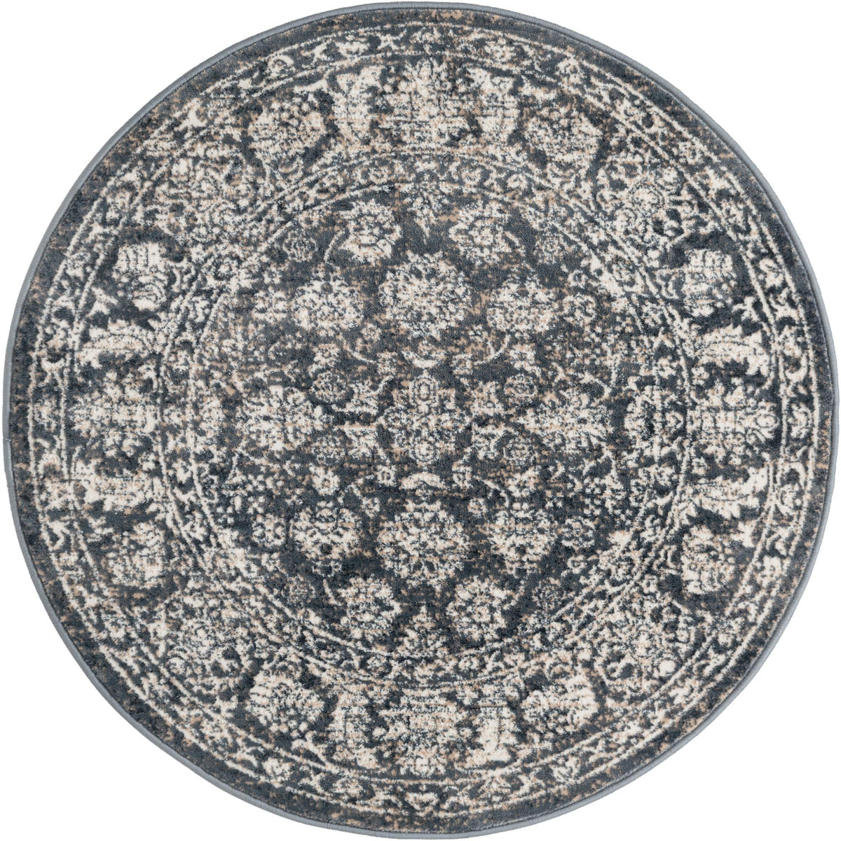 Metro Heights Collection Area Rug -  Astoria Round Navy Blue  lifestyle 69