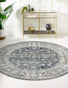Metro Heights Collection Area Rug -  Astoria Round Navy Blue  lifestyle 41