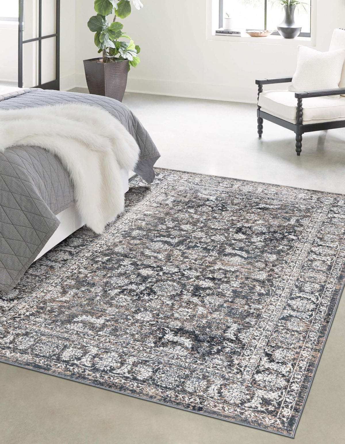 Metro Heights Collection Area Rug -  Astoria Rectangle Navy Blue  lifestyle 3