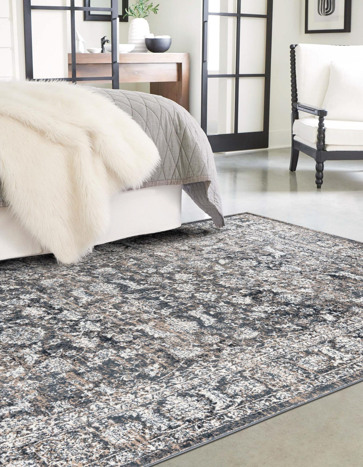 Metro Heights Collection Area Rug -  Astoria Rectangle Navy Blue  lifestyle 4