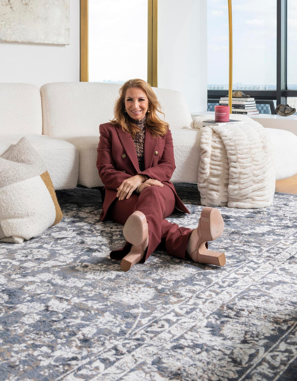 Metro Heights Collection Area Rug -  Astoria Rectangle Navy Blue  lifestyle 5