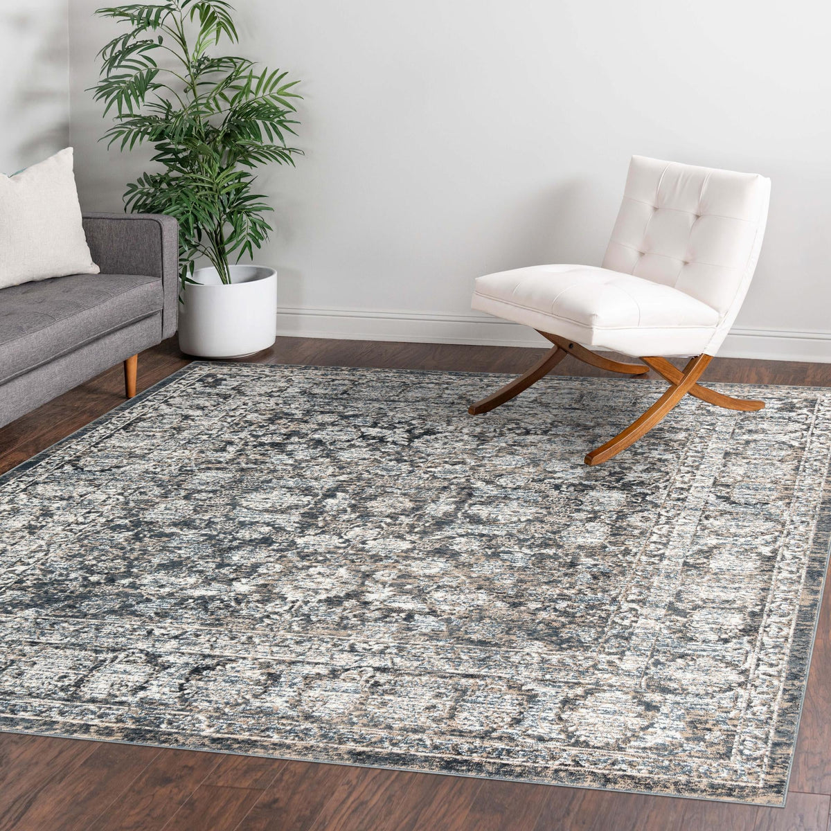 Metro Heights Collection Area Rug -  Astoria Square Navy Blue  lifestyle 86