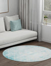 Metro Heights Collection Area Rug -  Midtown Round Teal  lifestyle 23