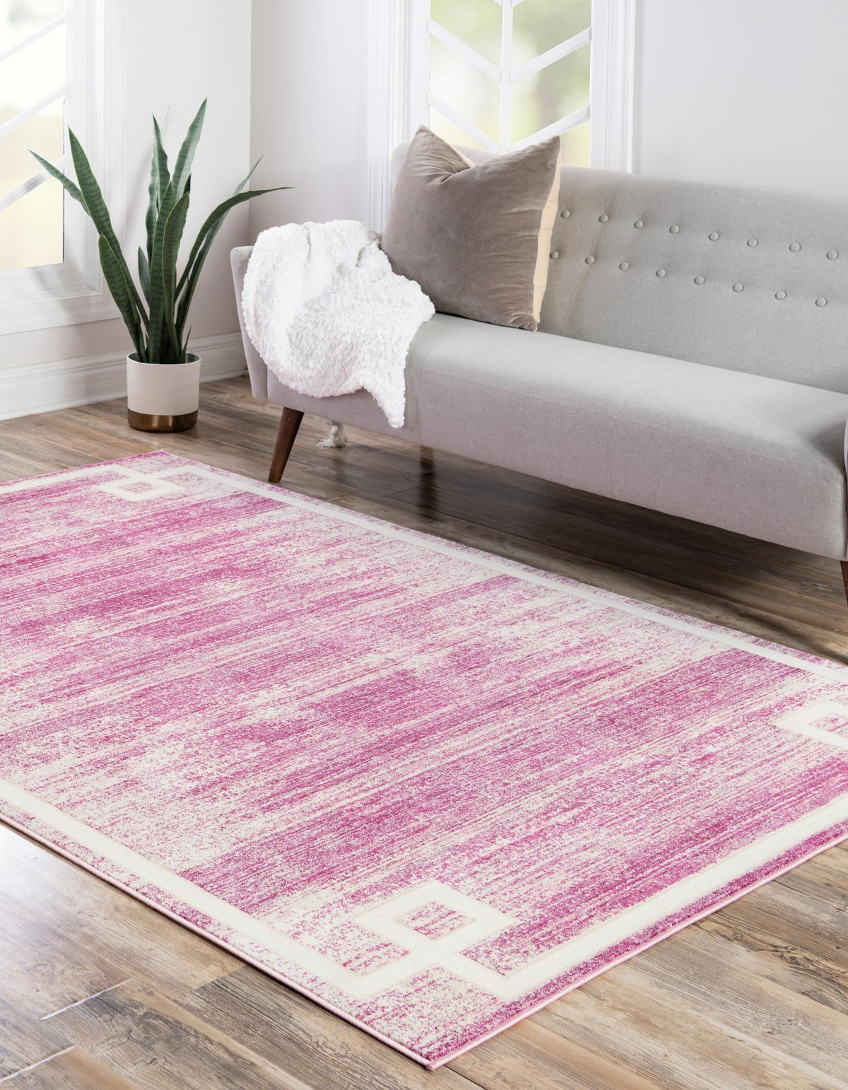 Metro Heights Collection Area Rug -  Bronx Rectangle Pink  lifestyle 5