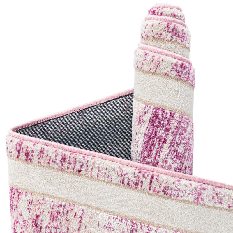 Metro Heights Collection Area Rug -  Bronx Rectangle Pink  lifestyle 23