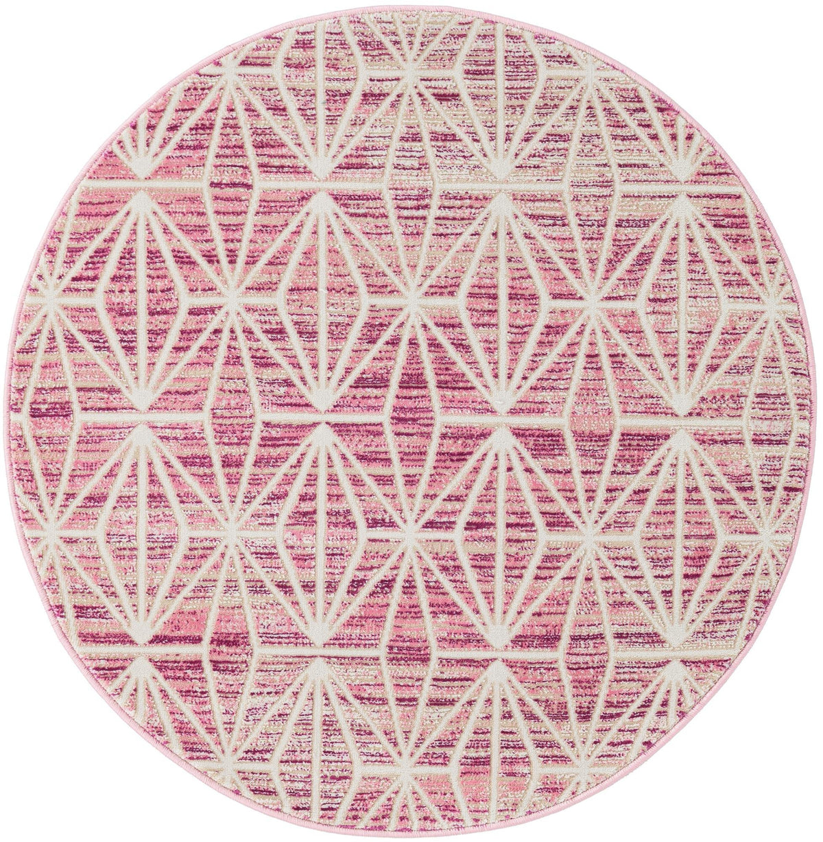 Metro Heights Collection Area Rug -  Hudson Round Pink  lifestyle 87