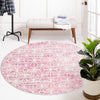 Metro Heights Collection Area Rug -  Hudson Round Pink  lifestyle 154