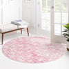 Metro Heights Collection Area Rug -  Hudson Round Pink  lifestyle 162