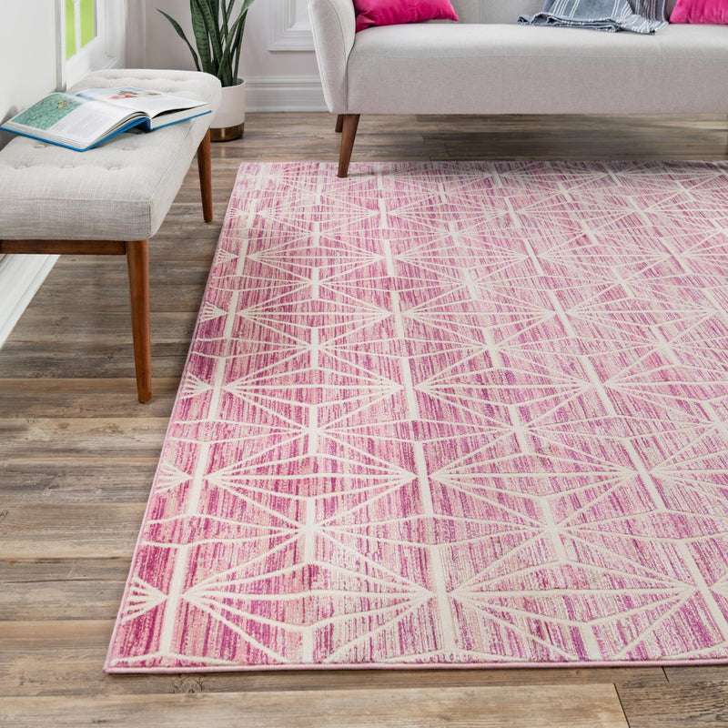 Metro Heights Collection Area Rug -  Hudson Square Pink  lifestyle 165
