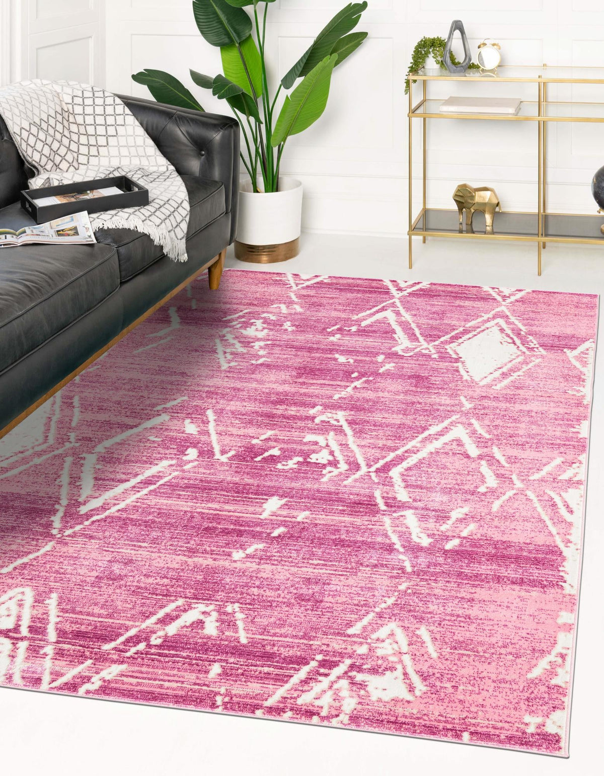 Metro Heights Collection Area Rug -  Madison Rectangle Pink  lifestyle 4