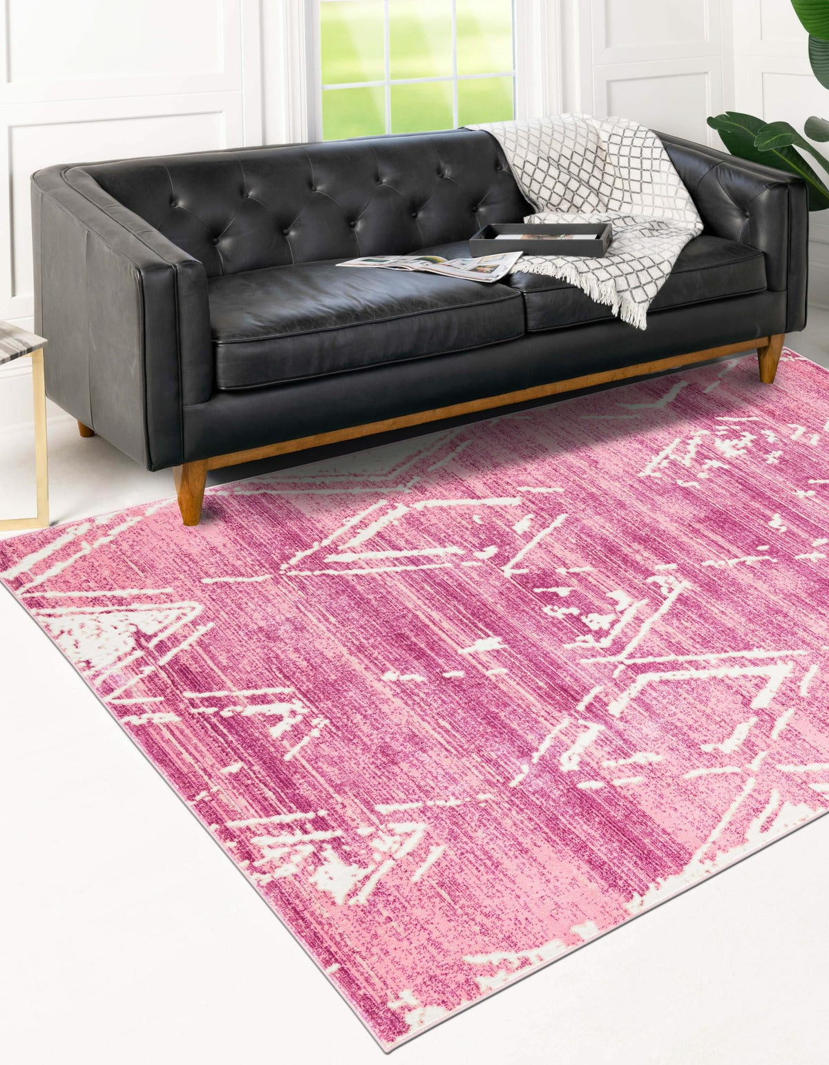 Metro Heights Collection Area Rug -  Madison Rectangle Pink  lifestyle 7
