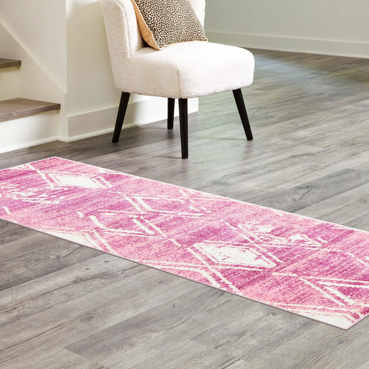 Metro Heights Collection Area Rug -  Madison Runner Pink  lifestyle 107