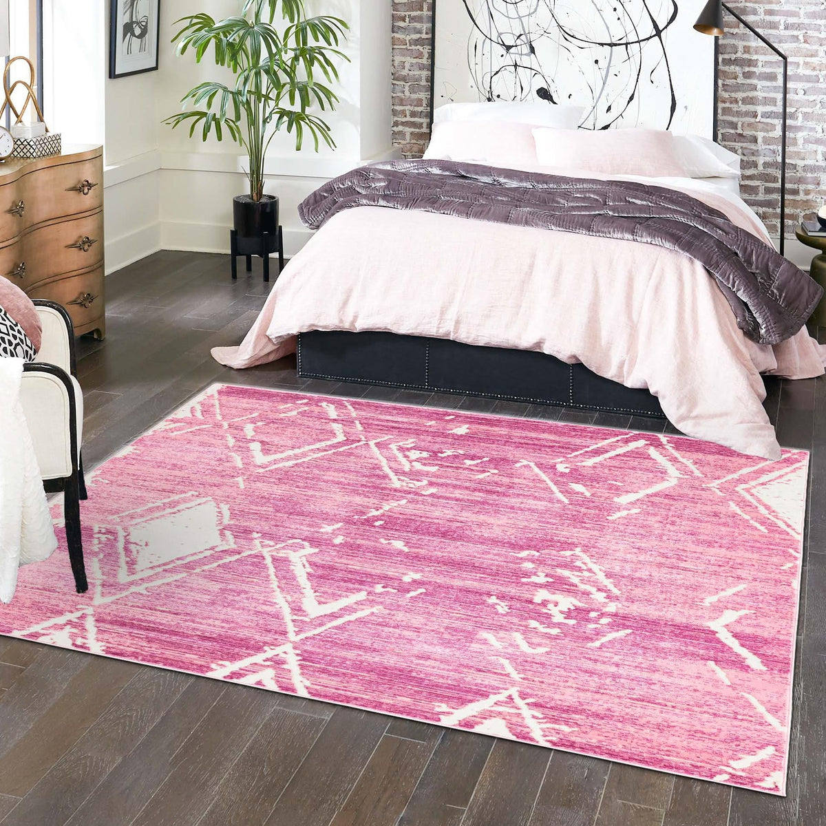 Metro Heights Collection Area Rug -  Madison Square Pink  lifestyle 138