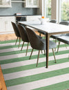 Tassel Trail Collection Area Rug - Pathway (Green and Ivory) Rectangle Green and Ivory  lifestyle 3