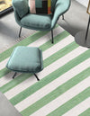 Tassel Trail Collection Area Rug - Pathway (Green and Ivory) Rectangle Green and Ivory  lifestyle 10