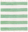 Tassel Trail Collection Area Rug - Pathway (Green and Ivory) Square Green and Ivory  lifestyle 26