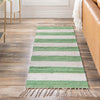 Tassel Trail Collection Area Rug - Pathway (Green and Ivory) Runner Green and Ivory  lifestyle 53